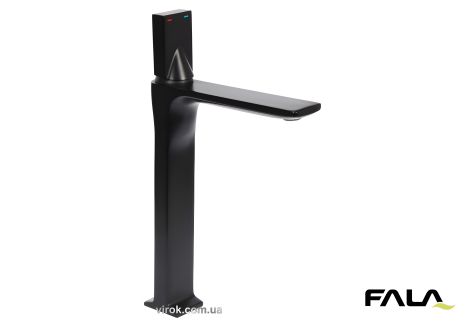 Высокий смеситель для умывальника "NOIR" FALA с шаровым регулятором Vorel 75886