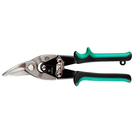 Ножиці по металу 250 мм праві, двокомпонентні ручки, сталь CrV, губки з індукційним загартуванням, Topex 01A426