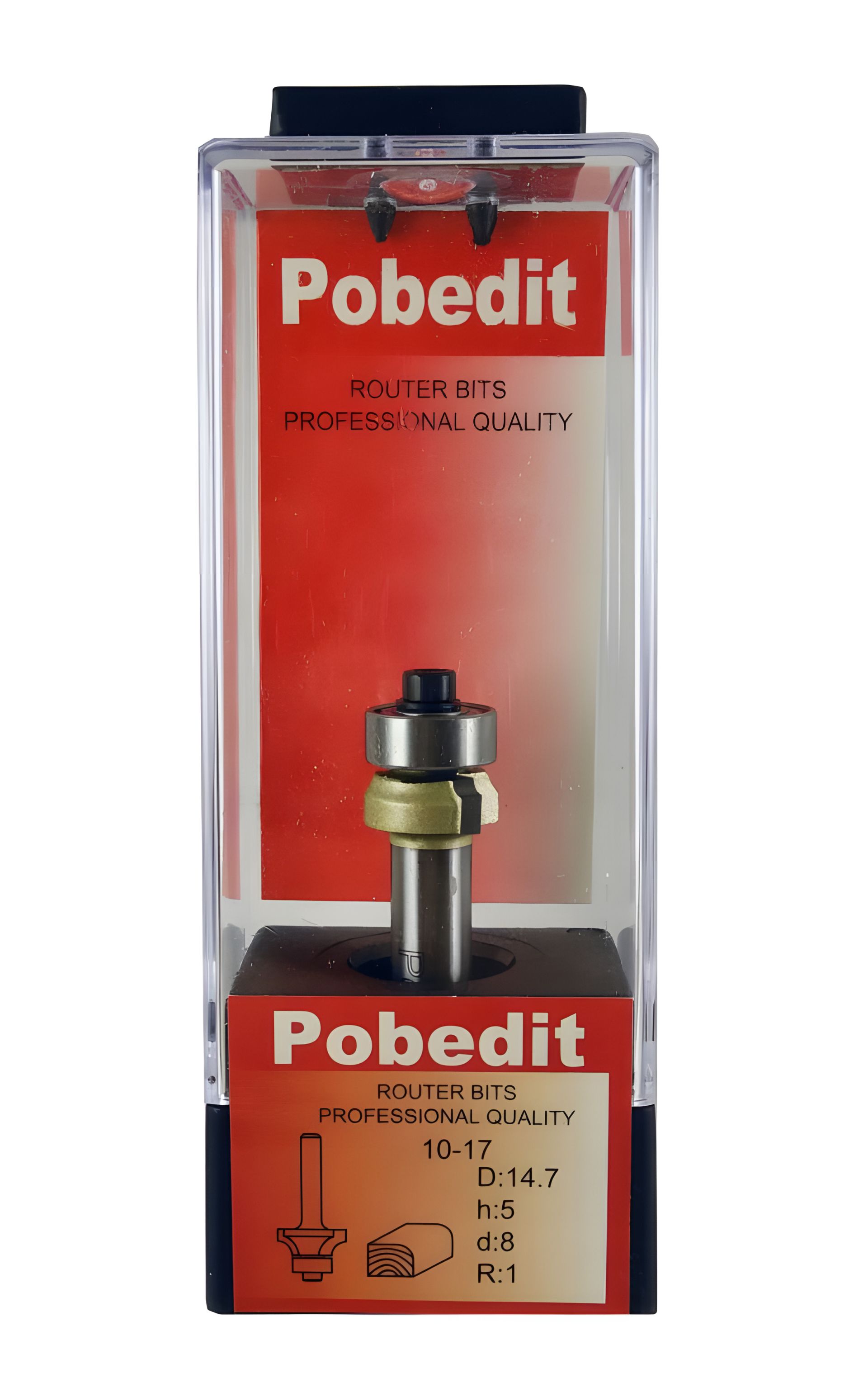 Калювальна кромкова фреза D-14.7 мм, R-1 мм, d-8 мм Pobedit P-1017-08-01 Калювальна кромкова фреза D-14.7 мм, R-1 мм, d-8 мм Pobedit P-1017-08-01