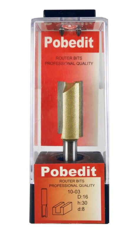 Пряма пазова фреза D-16 мм, d-8 мм Pobedit P-1003-08-16