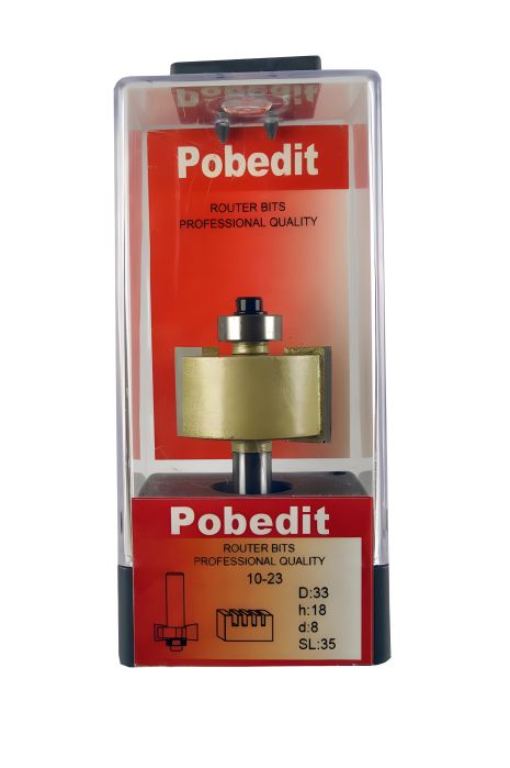 Фреза четверть выборочная D-33 мм, H-18 мм, d-8 мм Pobedit P-1023-08-18 Фреза четверть выборочная D-33 мм, H-18 мм, d-8 мм Pobedit P-1023-08-18