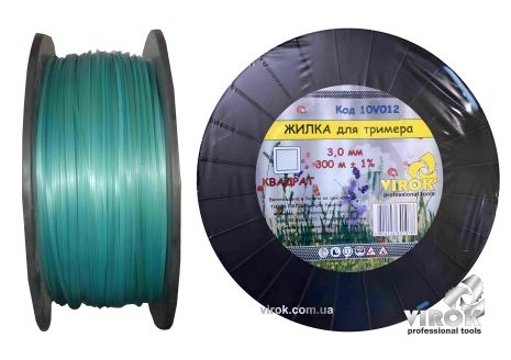 Триммерная леска "КВАДРАТ" TM 3.0 мм x 300 м VIROK 10V012