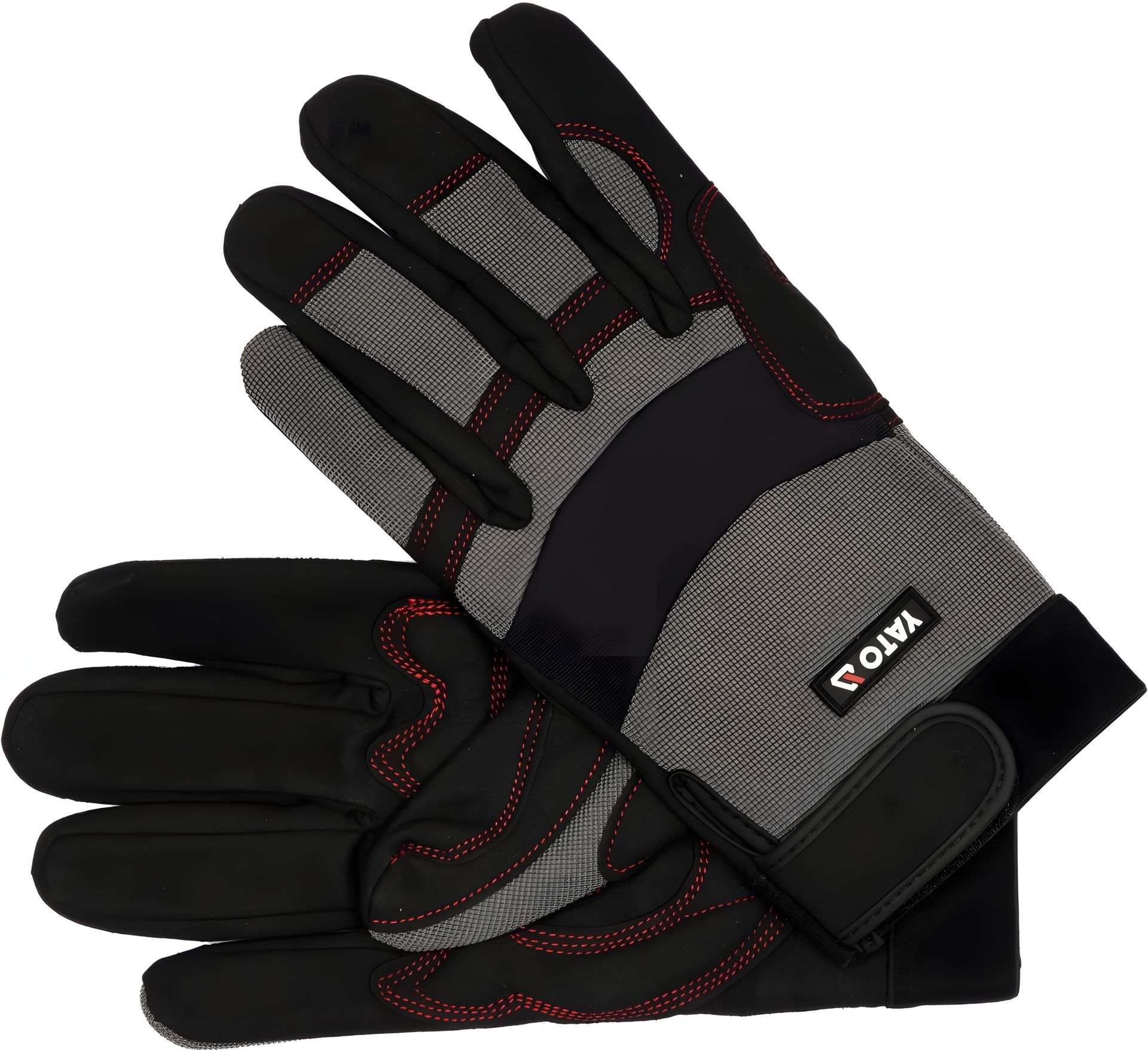 Защитные перчатки Yato YT-74664, с застежкой-липучкой, размер 10, искусственная кожа + синтетика Защитные перчатки Yato YT-74664, с застежкой-липучкой, размер 10, искусственная кожа + синтетика