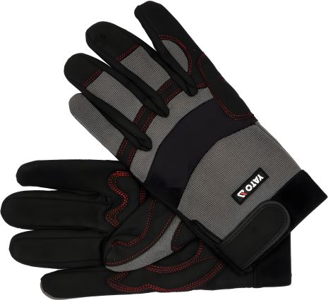 Защитные перчатки Yato YT-74664, с застежкой-липучкой, размер 10, искусственная кожа + синтетика Защитные перчатки Yato YT-74664, с застежкой-липучкой, размер 10, искусственная кожа + синтетика