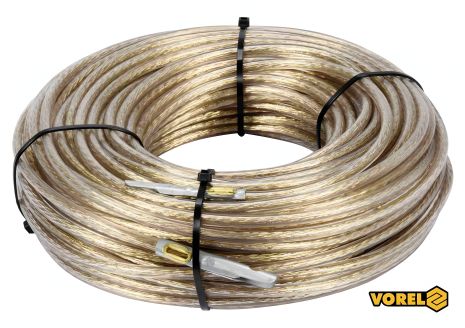 Стальной трос с наконечниками для пломб Ø6 мм x 42 м Vorel 85005