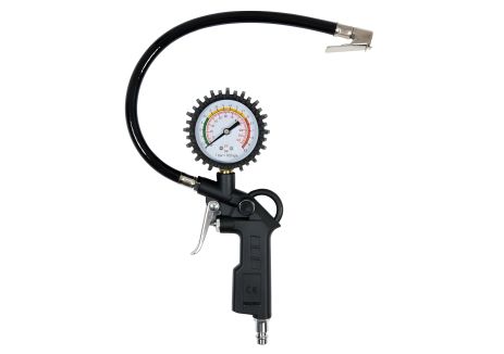 Алюминиевый пневмопистолет для накачки шин с манометром Vorel 81651