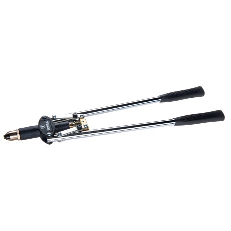 Торцевий заклепочник для алюмінієвих заклепок 2.4, 3.2, 4.0, 4.8 мм, сталевий корпус, маса 1,3 кг, довжина 535 мм Topex 43E780