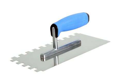 Терка из нержавейки PROFI двухкомпонентная ручка 270 x 130 мм ТМ зуб 12 х 12 Virok 14V012 Терка из нержавейки PROFI двухкомпонентная ручка 270 x 130 мм ТМ зуб 12 х 12 Virok 14V012