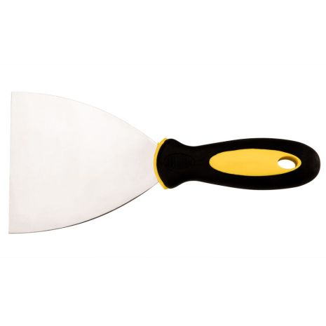 Шпатель малярный 100 мм, нержавеющий, полированные лезвие, двухкомпонентная рукоятка Topex 18B610