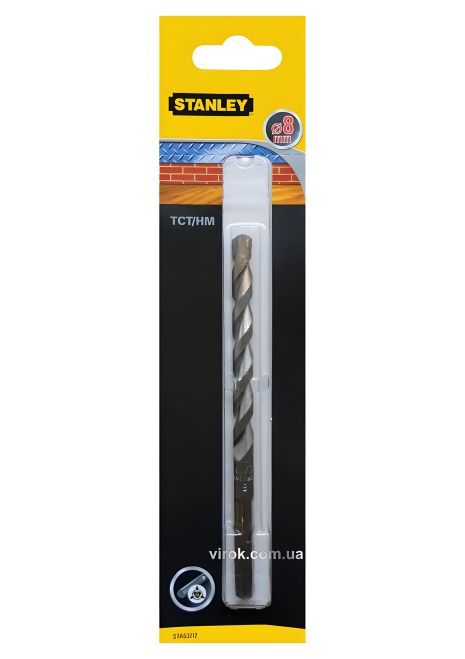 Универсальное сверло по металлу, дереву, цегле 8 мм, Stanley STA53212-QZ Универсальное сверло по металлу, дереву, цегле 8 мм, Stanley STA53212-QZ