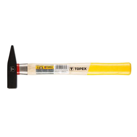 Слесарный молоток со стальным кольцом 300 г, деревянная рукоятка, DIN1041. Topex 02A453 Слесарный молоток со стальным кольцом 300 г, деревянная рукоятка, DIN1041. Topex 02A453