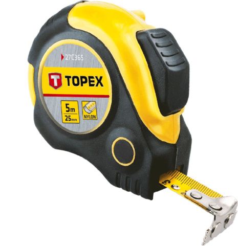 Рулетка сталева 3 м, автоматичне блокування стрічки Topex 27C363 Рулетка сталева 3 м, автоматичне блокування стрічки Topex 27C363