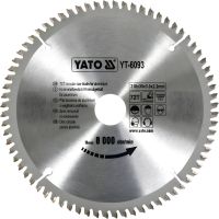 Пильный диск по алюминию 210х30х3x2.2 мм, 72 зубца, до 8000 об/мин Yato YT-6093