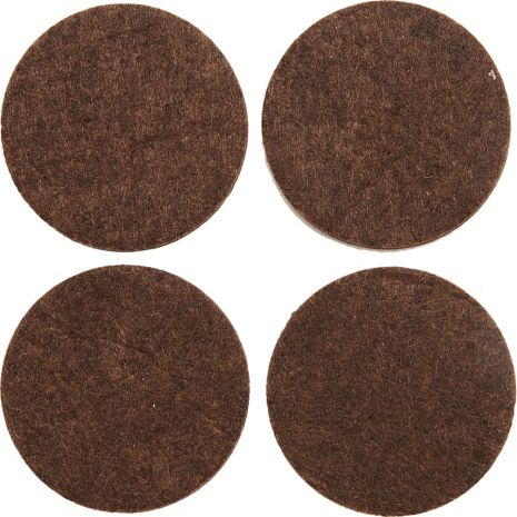 Повстяні самоклеючі протектори Ø40 мм (корич) набір, Vorel 74855