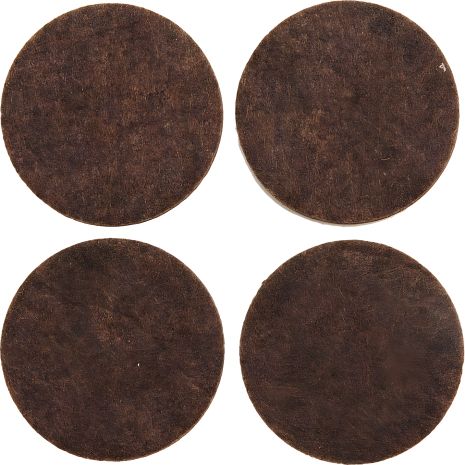 Самоклеющийся набор войлочных протекторов Ø40 мм (корич) Vorel 74855