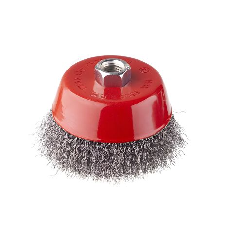 Чашкова щітка, 100 мм, M14, кручений дріт, для КШМ, 8500 об/хв INTERTOOL BT-1100