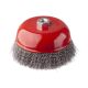 Щетка чашечная INTERTOOL BT-1150: 150 мм, М14, витая проволока, 4500 об/мин, для УШМ