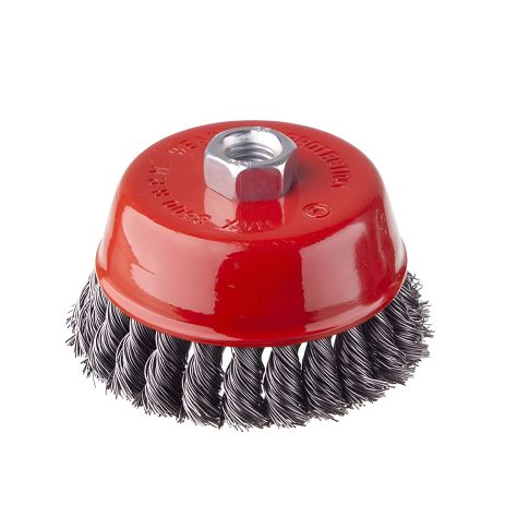 Чашкова щітка 100 мм, M14 для КШМ INTERTOOL BT-2100 (пучки крученого дроту 8500 об/хв)