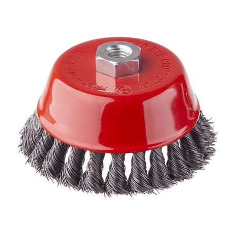 Щітка чашкова 125 мм, для КШМ, М14 (пучки крученого дроту) INTERTOOL BT-2125 Щітка чашкова 125 мм, для КШМ, М14 (пучки крученого дроту) INTERTOOL BT-2125