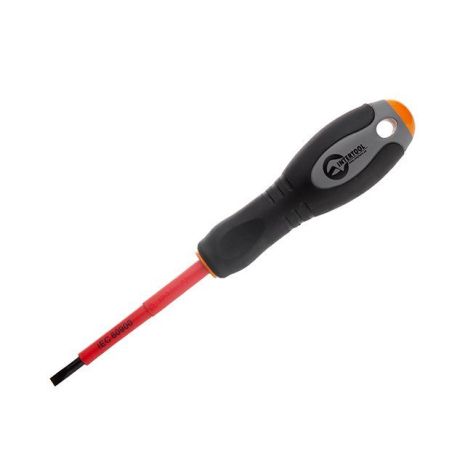 Отвертка изолированная шлицевая 0,8*4 мм, 75 мм, 1000 В INTERTOOL VT-3204 Отвертка изолированная шлицевая 0,8*4 мм, 75 мм, 1000 В INTERTOOL VT-3204