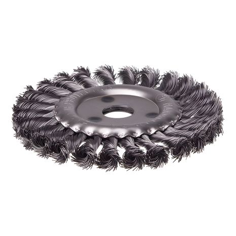 Щетка кольцевая, 150×22,2 мм, пучки витой проволоки, 9000 об/мин INTERTOOL BT-7150