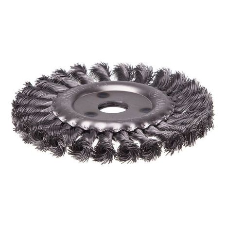 Кільцева щітка, 150×22,2 мм, пучки крученого дроту, 9000 об/хв INTERTOOL BT-7150