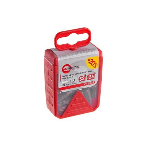 Комплек насадок до викруток PZ2 1/4" * 25 мм уп. 25 шт. INTERTOOL VT-5949