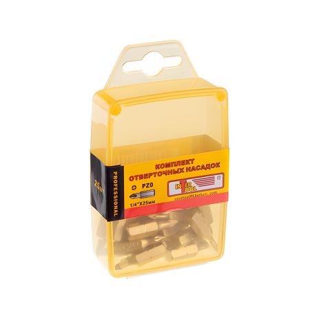 Комплект отверточных насадок PZ0, 1/4", 25 мм, уп. 25 шт. от INTERTOOL VT-0020 Комплект отверточных насадок PZ0, 1/4", 25 мм, уп. 25 шт. от INTERTOOL VT-0020