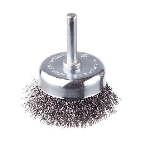 Щітка чашкова, 50 мм, 1/4", кручений дріт, для дриля, 4500 об/хв INTERTOOL BT-9050