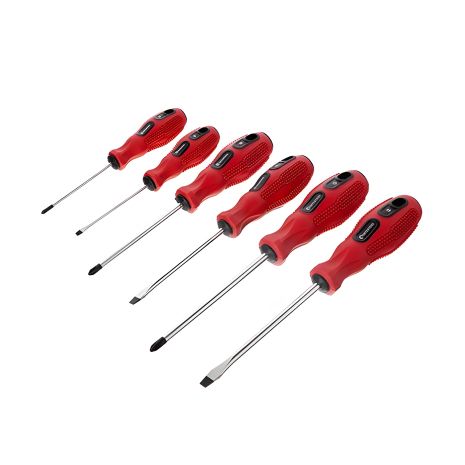 Набір викруток INTERTOOL VT-2005, 6 од. (SL3, SL5, SL6, PH0, PH1, PH2), 75-125 мм, Cr-V, Ergo-design Набір викруток INTERTOOL VT-2005, 6 од. (SL3, SL5, SL6, PH0, PH1, PH2), 75-125 мм, Cr-V, Ergo-design