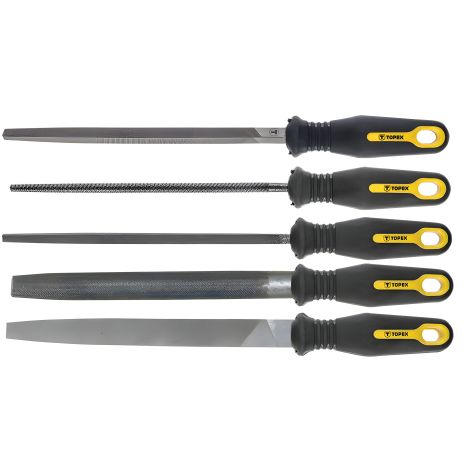 Набір напильників по металу 200/2 мм, 5шт. TOPEX 06A250