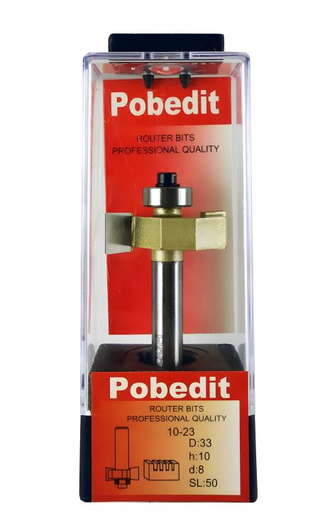 Фреза D-33 мм, H-10 мм, d-8 мм для выборки четверти Pobedit P-1023-08-10