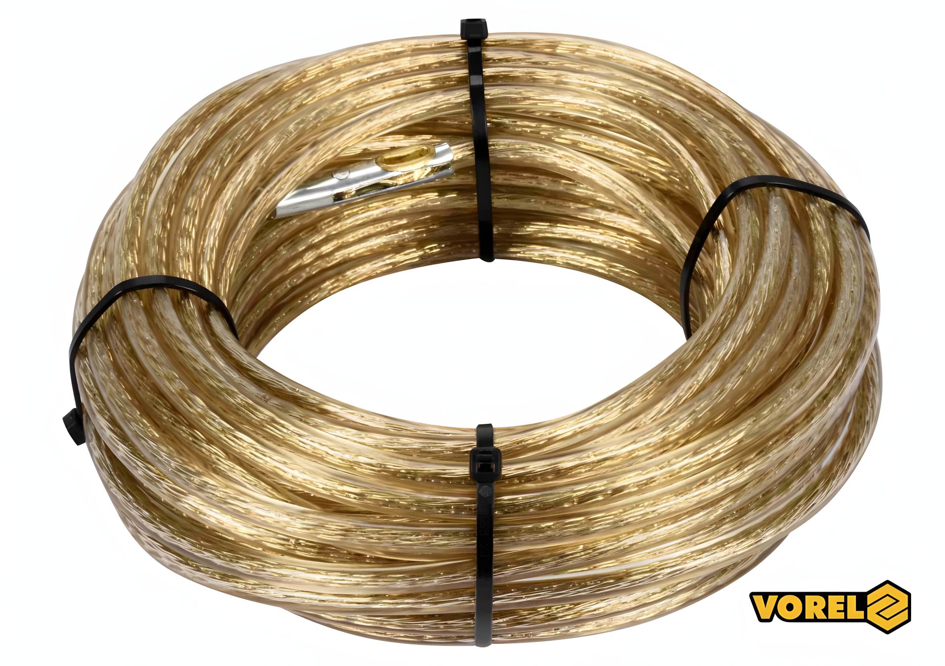 Стальной трос с наконечниками для пломб диаметром 6 мм, длина 16 м Vorel 85001 Стальной трос с наконечниками для пломб диаметром 6 мм, длина 16 м Vorel 85001