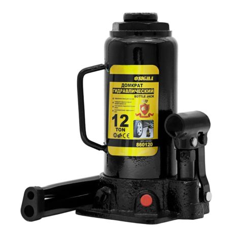 Домкрат гидравлический бутылочный 12т H 230-465 мм Sigma 6101121 Домкрат гидравлический бутылочный 12т H 230-465 мм Sigma 6101121