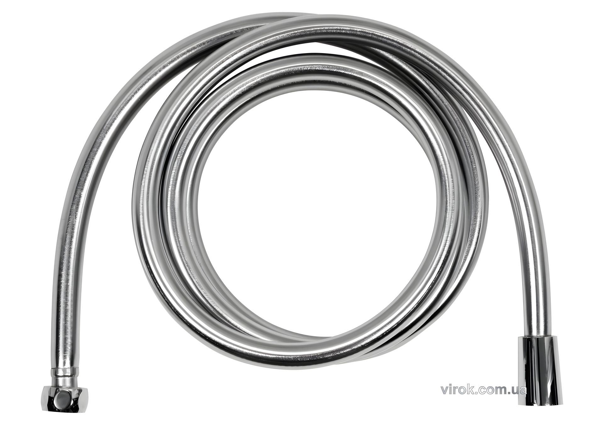 Гладкий душовий шланг FALA срібний з ПВХ G1/2 2 м Vorel 75655 Гладкий душовий шланг FALA срібний з ПВХ G1/2 2 м Vorel 75655