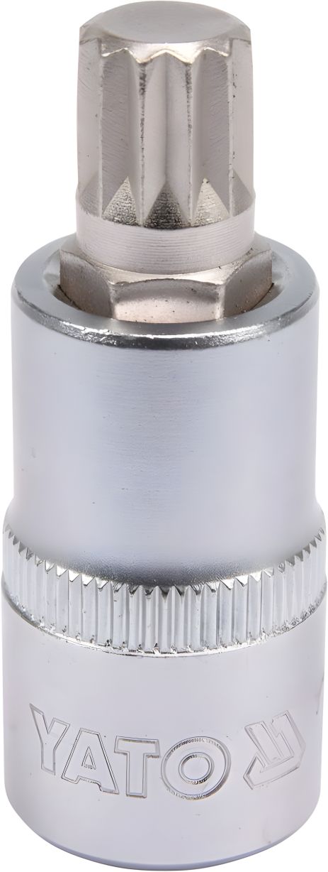 Торцева головка з викрутковою насадкою Spline 1/2" M12 55 мм від Yato (YT-04344) Торцева головка з викрутковою насадкою Spline 1/2" M12 55 мм від Yato (YT-04344)