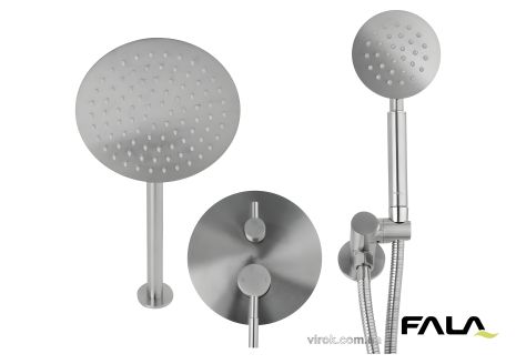 Система душевая STEELY R FALA 2 функции, шланг 1.5 м, Vorel 75870