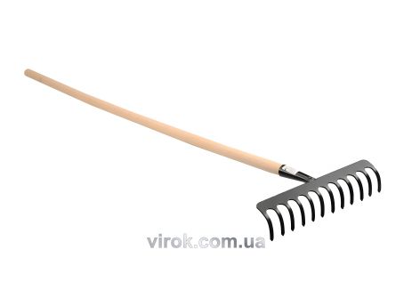 Металлические садовые грабли с деревянной ручкой FLO 140 см от Vorel (35783)