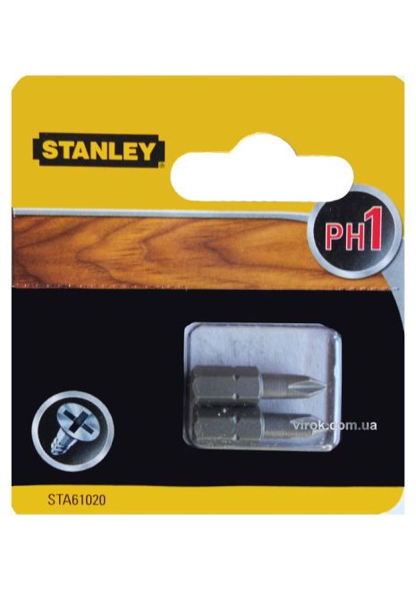 Викрутка насадка хрестова PH1 х 25 мм 2 шт. Stanley STA61020-XJ