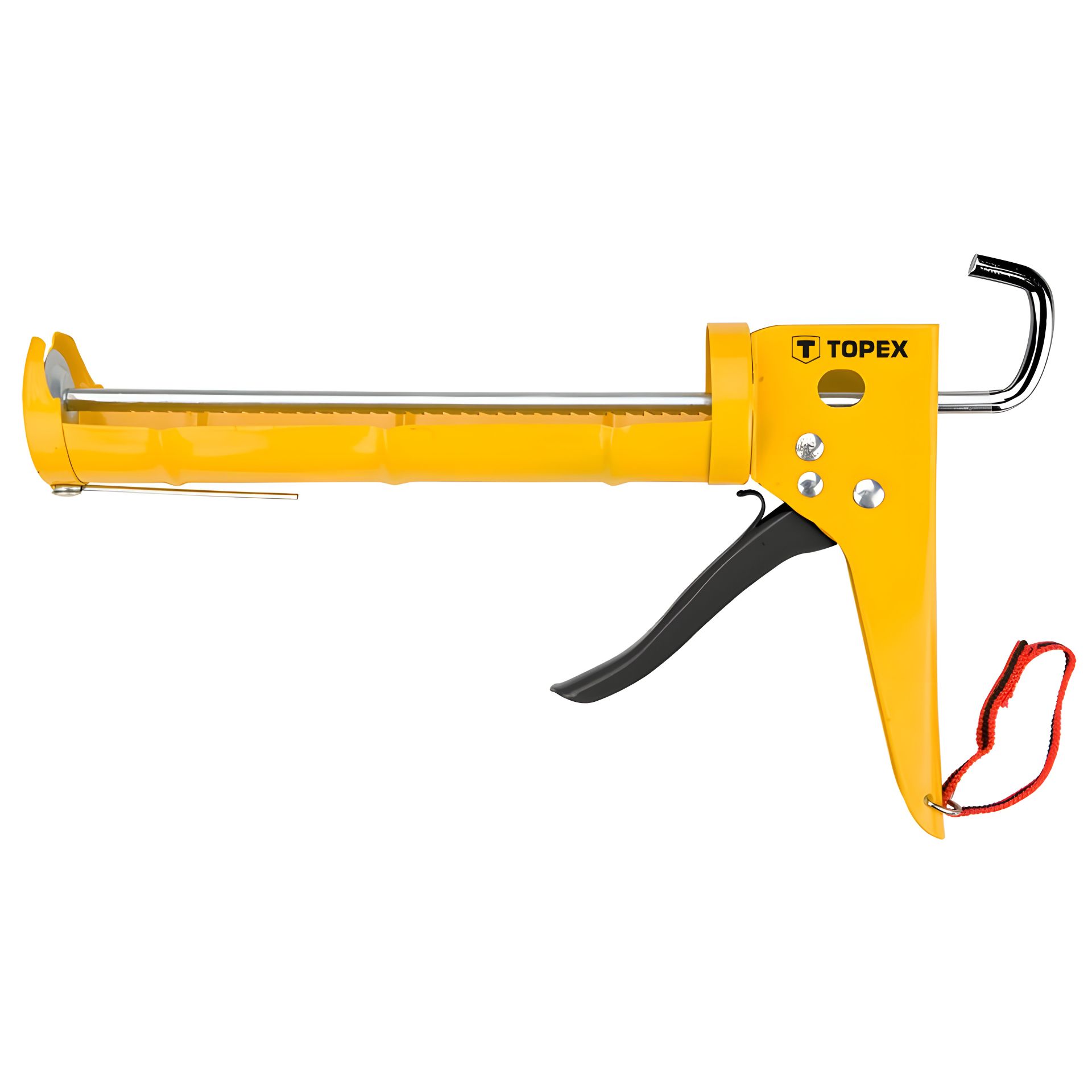 Сталевий пістолет для силікону, тріскачка, лакований Topex 21B235 Сталевий пістолет для силікону, тріскачка, лакований Topex 21B235