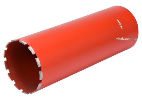 Корончате свердло для каменю, бетону Ø = 152 мм, l = 430 мм, з алмаз. пругами, хвостовик - М32 YaTo YT-60378