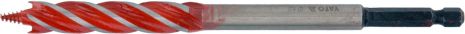 Деревянное сверло HRC 40-45, Ø= 12 мм, l= 165 мм, с 4 пругами, HEX - 1/4" Yato YT-44681