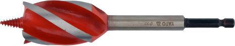 Сверло Ø 32 мм по дереву, l 165 мм с 4 пругами, HEX - 1/4" Yato YT-44690