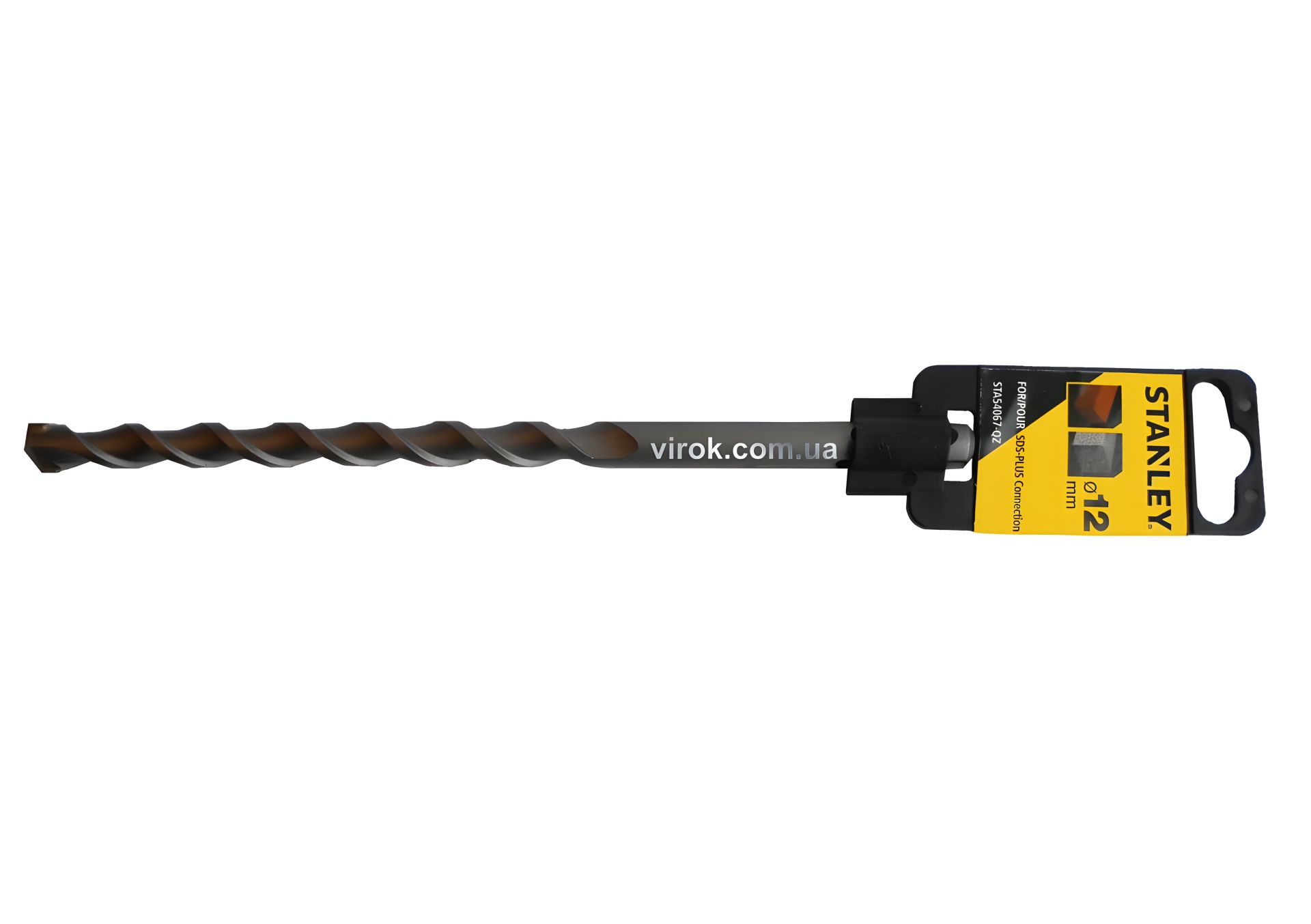 Бур для бетону SDS Plus 12 х 200 мм Stanley STA54067-QZ Бур для бетону SDS Plus 12 х 200 мм Stanley STA54067-QZ