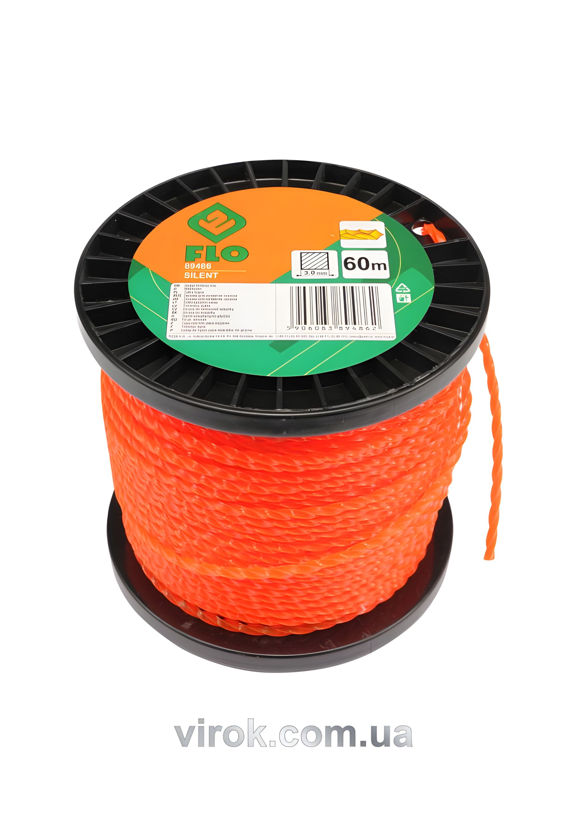 Квадратная леска для триммера, Vorel 89486, 3мм х 60метров Квадратная леска для триммера, Vorel 89486, 3мм х 60метров