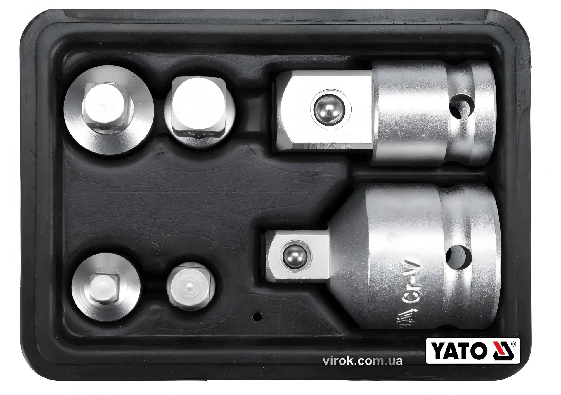 Редукційний набір головок, 6 шт у валізі Yato YT-10671 Редукційний набір головок, 6 шт у валізі Yato YT-10671