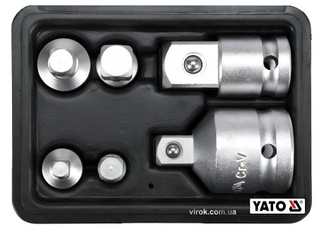 Редукційний набір головок, 6 шт у валізі Yato YT-10671 Редукційний набір головок, 6 шт у валізі Yato YT-10671