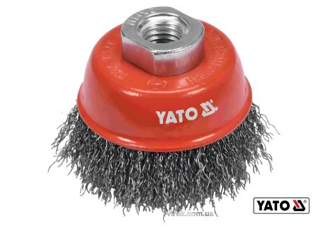 Щетка для болгарки из нержавеющей стали 65мм Yato YT-47658 Щетка для болгарки из нержавеющей стали 65мм Yato YT-47658