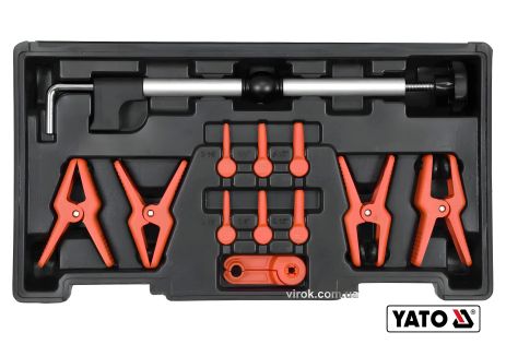 Набор зажимов для проводов, 12 шт. + кейс YaTo YT-08392