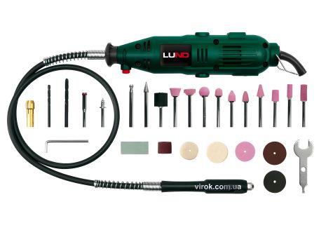 135 Вт пряма шліфмашина з гнучким валом + 40 аксесуарів Vorel 79314